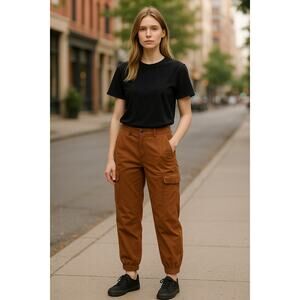 SANCTUARY Pants Size 16W NEW Rebel Standard Rise Crop Pant Jogger Dark Khaki